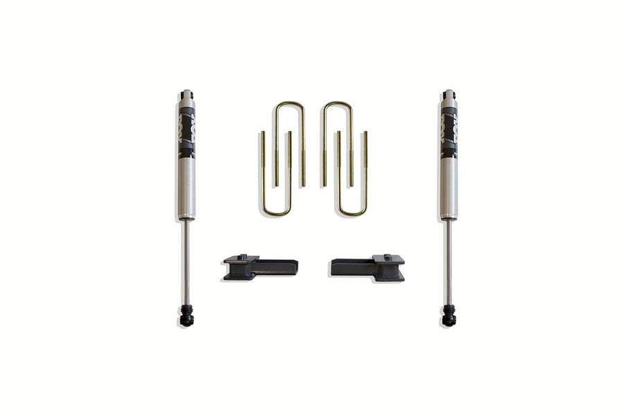 Part# 904120F MaxTrac SUSPENSION'S is A Rear Box KIT Including 2" Lift Blocks, U-Bolts & A Pair of Fox 2.0 Performance Series Rear Shocks