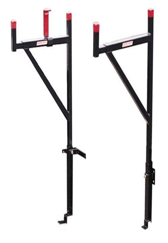 Truck Weather Guard Ladder Rack, Steel, 23 x3x57, Blk/Red