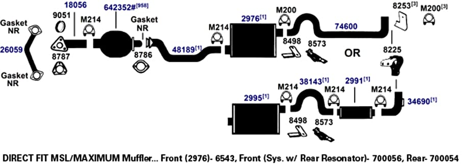 Exhaust Muffler AP Exhaust Products 700054