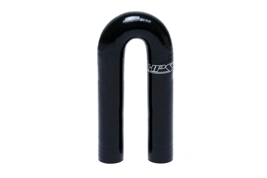 180 Degree HPS Silicone Elbow Coupler Hose HTSEC180-075-BLK, Black