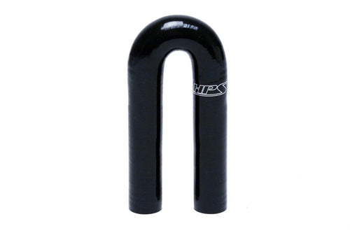 180 Degree HPS Silicone Elbow Coupler Hose HTSEC180-075-BLK, Black