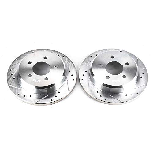 Power Stop Front AR8154XPR Drilled & Slotted Rotor Pair For Mustang 1993 [Model Specific] Evolution