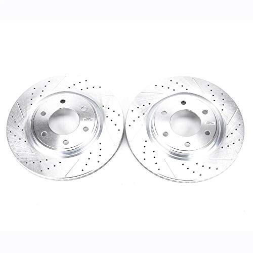 Front Power Stop JBR1199XPR Drilled & Slotted Evolution Rotor Pair