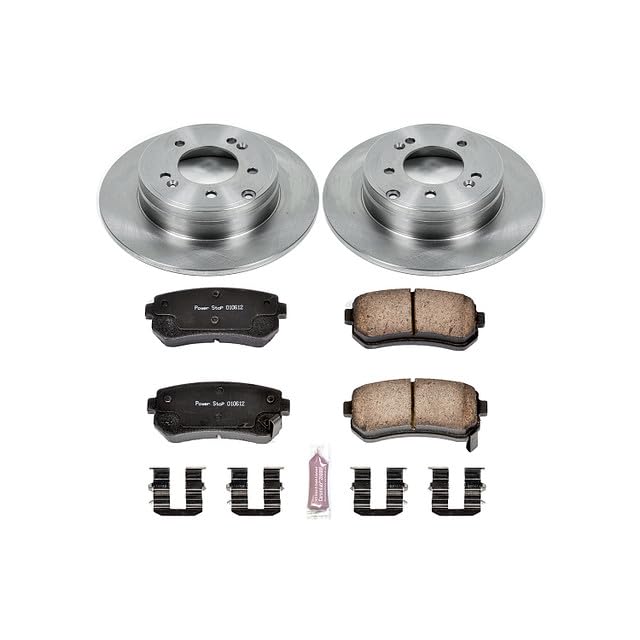 Brake Kit PowerStop For Sonata 2015, Tucson 2015-2017, Kia Cadenza 2014-2016 [Model Specific] - Autospecialty Rear OE Disc Rotors & Ceramic Brake Pads Replacement, KOE6936