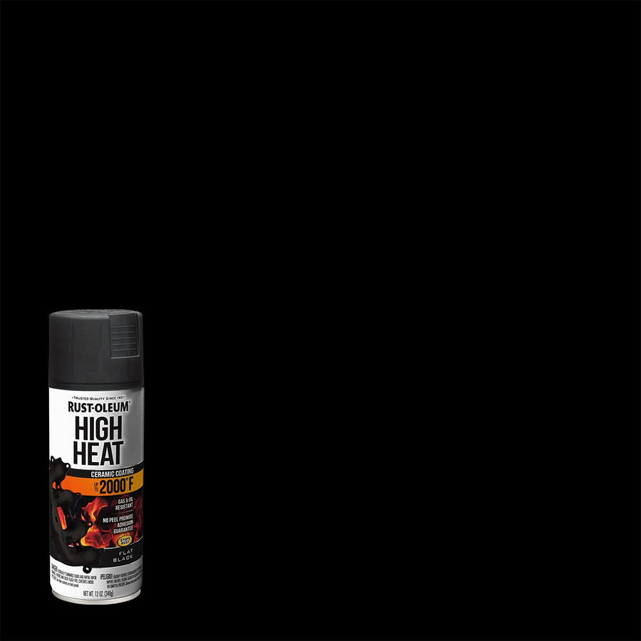 Automotive Rust-Oleum High Heat Spray Paint, 12 oz, Flat Black