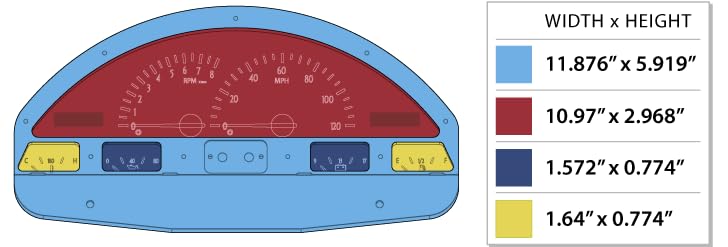 Dakota Digital Retrotech Gauge Instrument System RTX-56F-PU-X Compatible with 1956 Ford Pickup F100