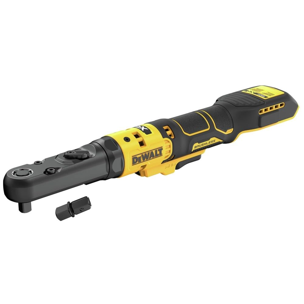 DEWALT 20V MAX XR Cordless Ratchet, Bare Tool Only 3/8" and 1/2" Sealed Head Ratchet (DCF510B)