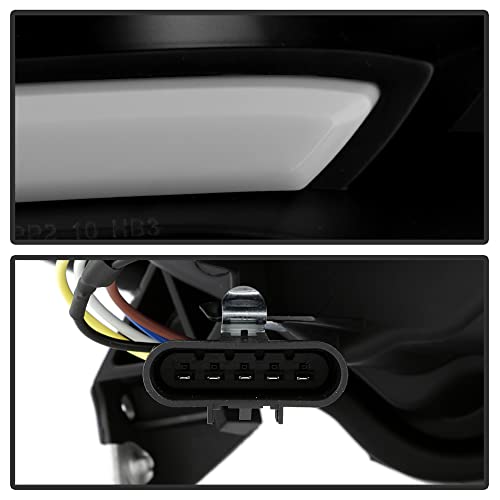 Spyder 2010-2017 Chevy Equinox LS and LT Models only (do not fit LTZ Models) Headlights with Light Bar -Low Beam-H11(Included) ; High Beam-9005(Included) ; Signal-7444NA(Included) - Black