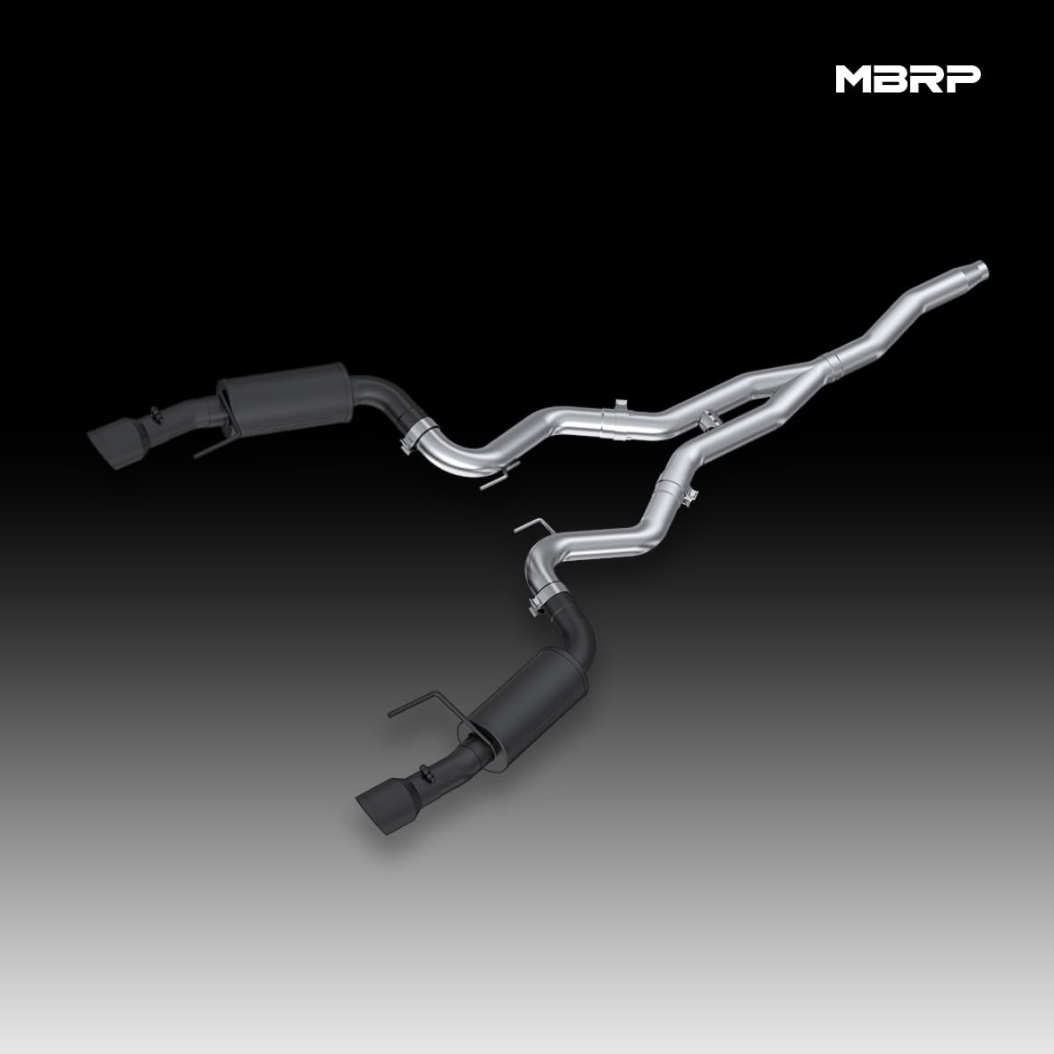3" MBRP Cat Back, Dual Split Rear, Street Version Exhaust System with 4.5" Tips (Black Coated)