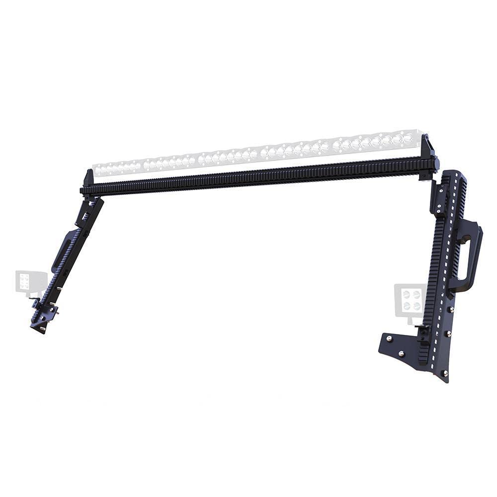 D-JL-190053-RF | DV8 Offroad Roof Mount for DV8 Offroad D-JL-190052-PIL | PIC Rail Accessory System | Multiple Mounting Positions Along Slotted Rail