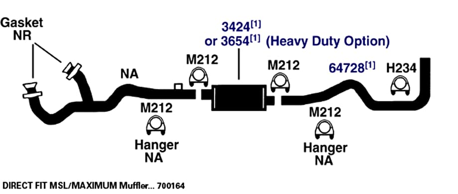 700164 AP Exhaust Products Muffler Exhaust