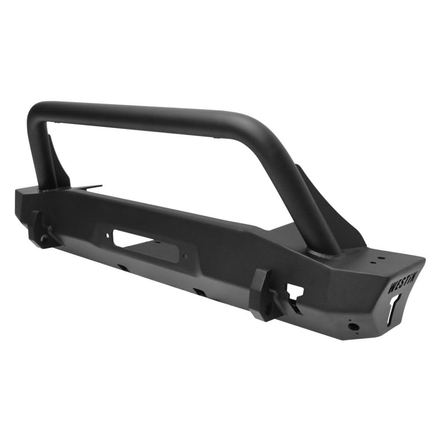 WJ2 Stubby Front Bumper with Bull Bar Westin fits 2018-2026 Wrangler JL 2020-2025 Gladiator Textured Black