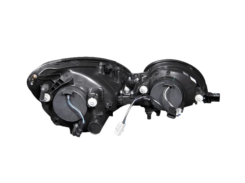 121144 ANZO USA Headlight Set Projector w/CCFL Halo-Black