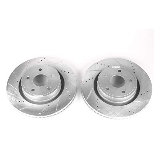 Power Stop Front AR8765XPR Drilled & Slotted Rotor Pair For Dodge Ram 1500 2004-2006 [Model Specific]