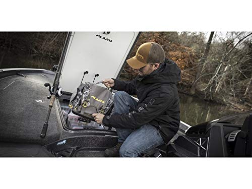 Plano 3600 B-Series Manta Tackle Bag, Manta Camo with Yellow Accents, Includes 4 StowAway Utility Boxes, Soft Fishing Tackle Storage for Offshore & Onshore