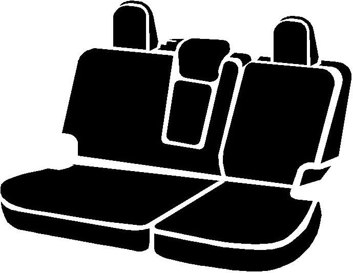 Custom Fit Rear Seat Cover Fia SL65-2 BLK/BLK Split Seat 40/60 - Leatherette (Solid Black)