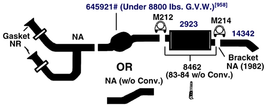Exhaust Muffler AP Exhaust Products 2923
