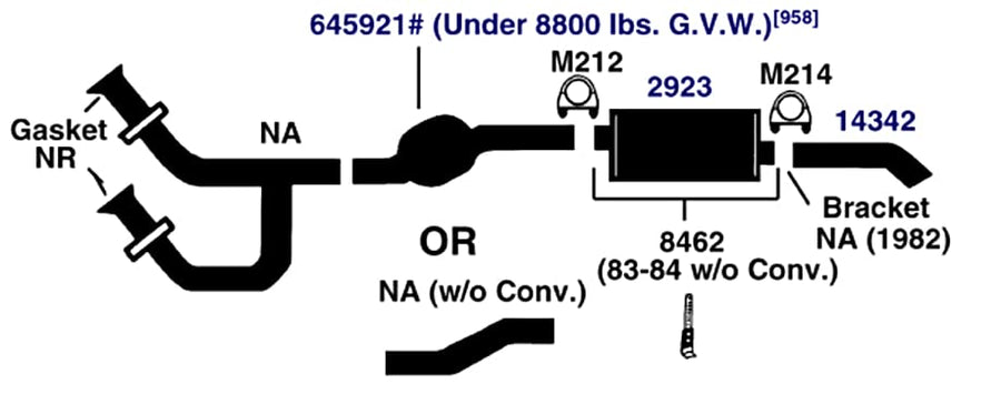 Exhaust Muffler AP Exhaust Products 2923