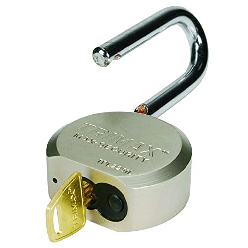 Trimax 2-1/4"X Solid Steel Padlock 10mm Shackle - TPL2251L