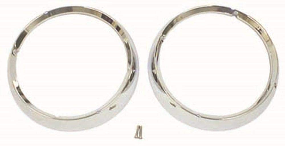Chrome Headlight Bezel Pair for the 1972-1986 Jeep CJ