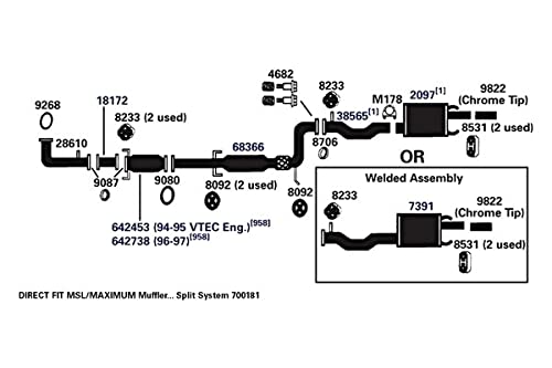 Exhaust Muffler AP Exhaust Products 7391