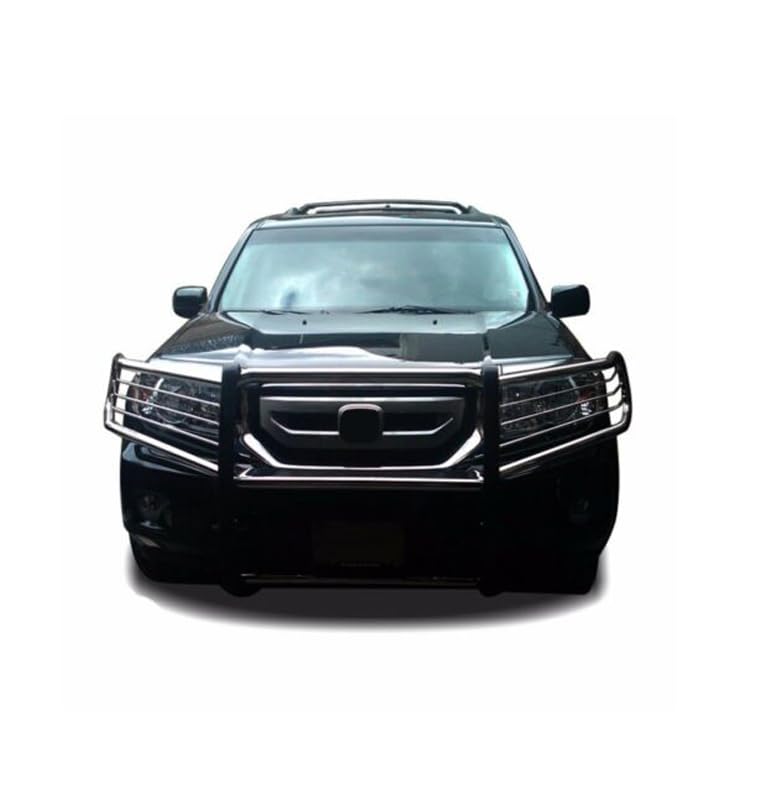 Grille Brush Black Horse Bumper Guard Modular Stainless Steel Compatible with 2016-2022 Honda Pilot-17H151402MSS