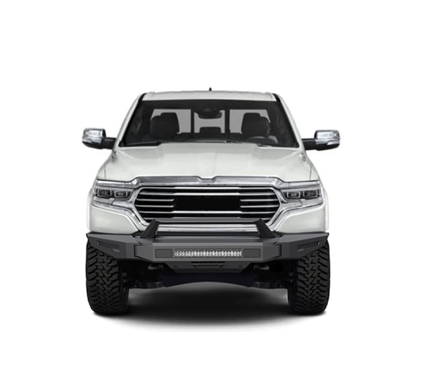Armour II Heavy Duty Black Horse Modular Front Bumper Kit Modular Matte Black Compatible with 19-24 Ram 1500 (Excl.Rebel &TRX Trim, 19-23 Ram 1500 Classic)-AFB-RA20-K1