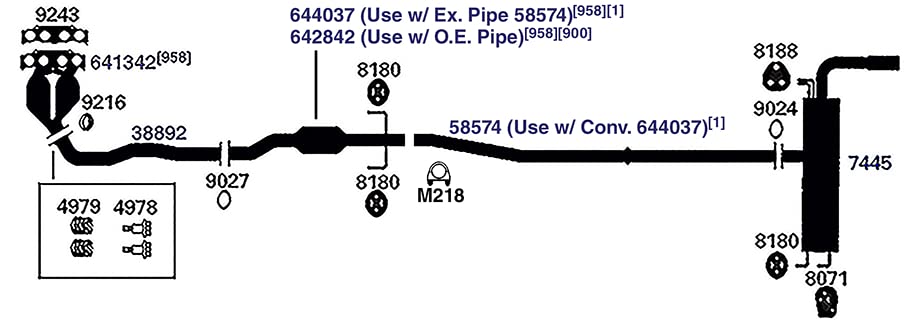 Exhaust Muffler AP Exhaust Products 7445
