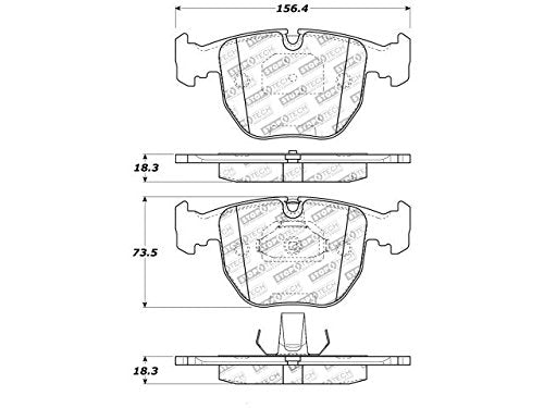 Front StopTech 308.06810 Brake Pads with Shims and Hardware Street