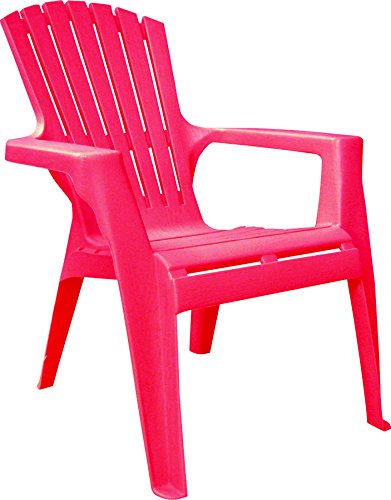Kids Adirondack Chair Adams 8460-26-3731, 23-3/4 in H x 18-1/4 in W x 23 in D, 100% Polypropylene, Cherry Red