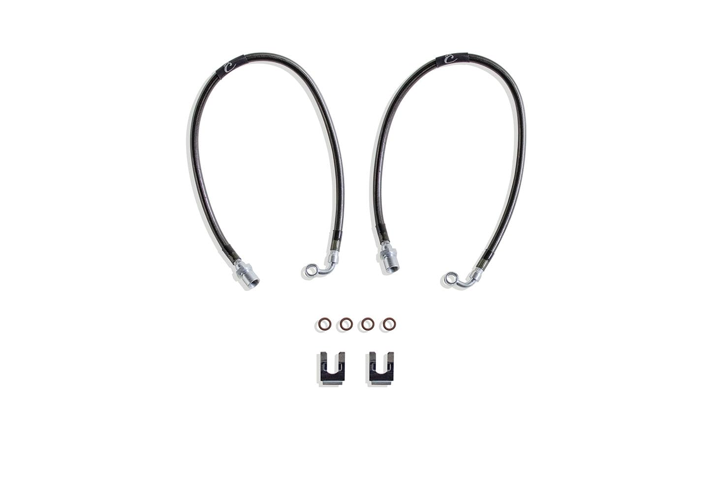 Part# 511300 MAX TRAC SUSPENSION'S is A Set of Front Extended Stainless Steel Braided Brake Lines