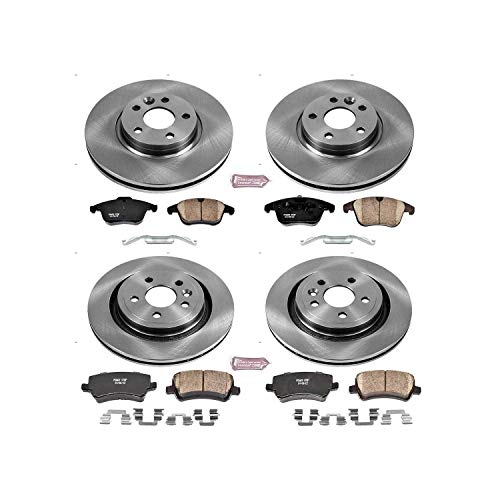 Power Stop Autospecialty KOE7638 Front and Rear Replacement Brake Kit-OE Brake Rotors & Ceramic Brake Pads