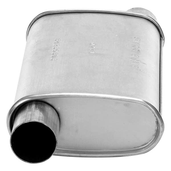 Cherry Bomb 16812CB - Classic Turbo Steel Oval Gray Exhaust Muffler (2.25" Offset ID, 2.25" Offset OD, 13" Length)