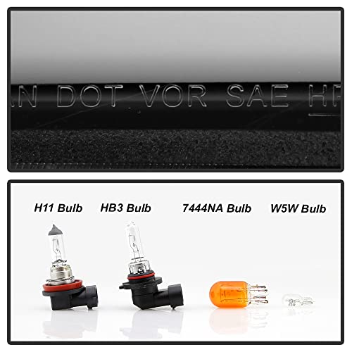 Spyder 2010-2017 Chevy Equinox LS and LT Models only (do not fit LTZ Models) Headlights with Light Bar -Low Beam-H11(Included) ; High Beam-9005(Included) ; Signal-7444NA(Included) - Black