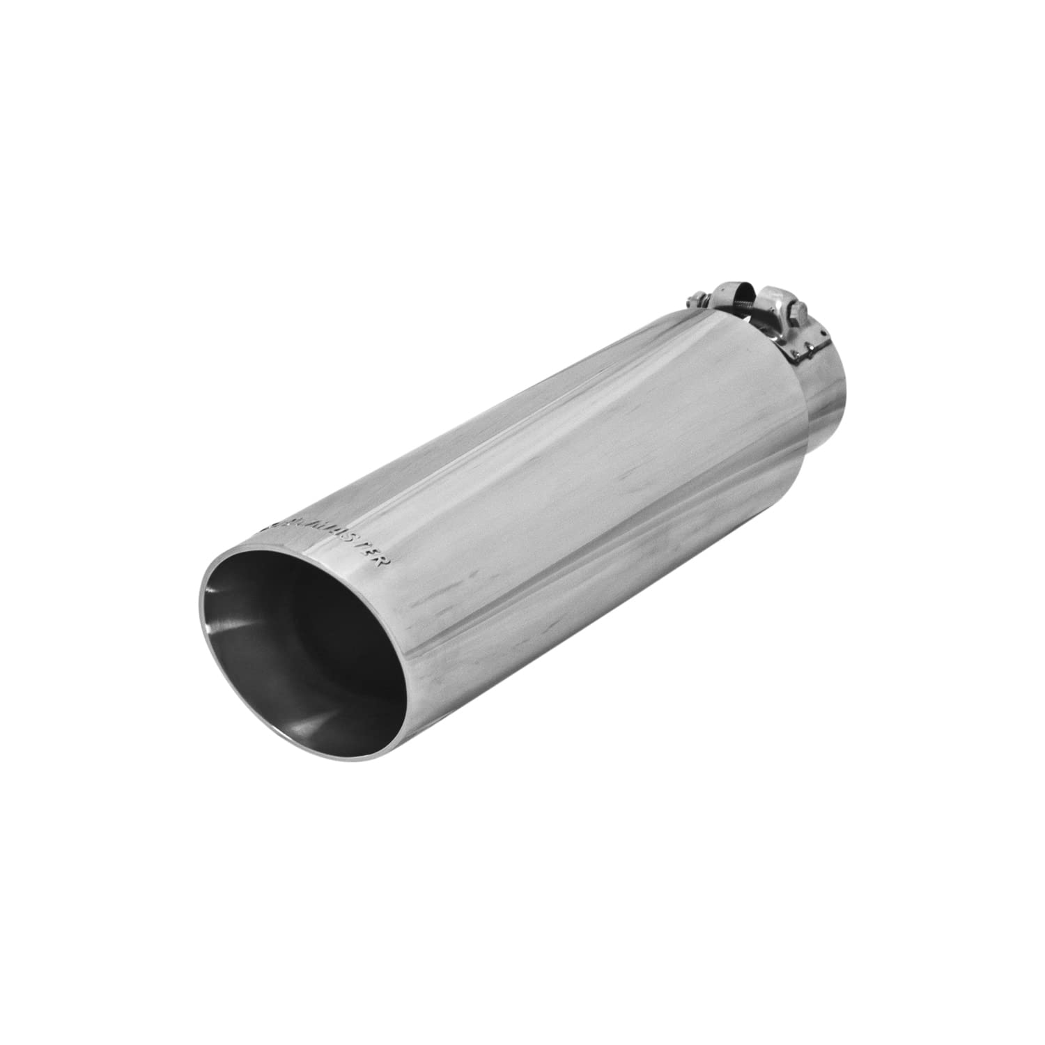 Flowmaster Exhaust Tip 15397 3.5 Inch Angle Cut Polished 304 Stainless Steel Fits 2.50 Inch Tubing Clamp on