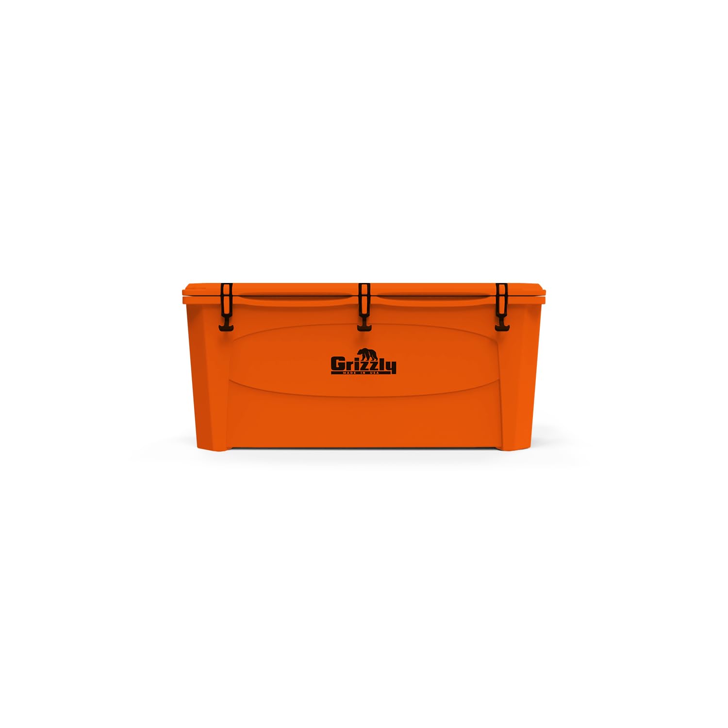 165 Cooler Grizzly | 165 qt Ice Chest Durable Rotomolded Insulated | Made in USA | Warranty for Life | for Beach Boat Camping Fishing Hunting | G165 | Orange
