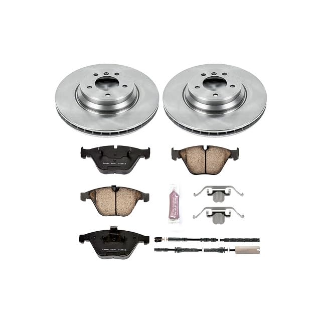 Power Stop Autospecialty KOE6058 Front Replacement Brake Kit-OE Brake Rotors & Ceramic Brake Pads For BMW 335i xDrive 2011-2012, BMW X1 2013-2015 [Model Specific]