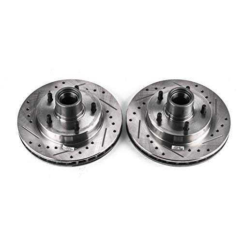 Power Stop AR8215XPR Drilled Slotted Front Rotors For Century, Regal, El Camino, Malibu, Monte Carlo, Caballero, Cutlass, Cutlass Supreme, Grand Am, Grand LeMans, Grand Prix, LeMans [Model Specific]
