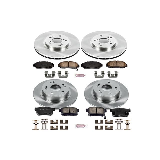 Power Stop Autospecialty KOE2743 Front and Rear Replacement Brake Kit-OE Brake Rotors & Ceramic Brake Pads For Honda Accord 2006-2007 [Model Specific]