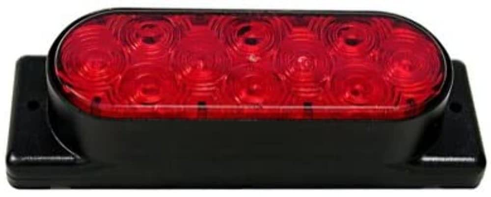 Piranha M423HR-3 Peterson LED Oval Stop, Turn Tail Light Red, Surface Mount