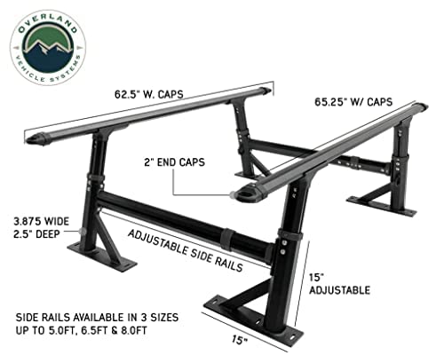 Freedom Rack Systems Overland - 6.5' Truck Bed, Uprights, Cross Bars and Side Support Bars