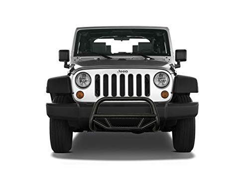 Max T Black Horse Bull Bar Textured Black Compatible with 2010-2017 Jeep Wrangler-MBT-MJ103