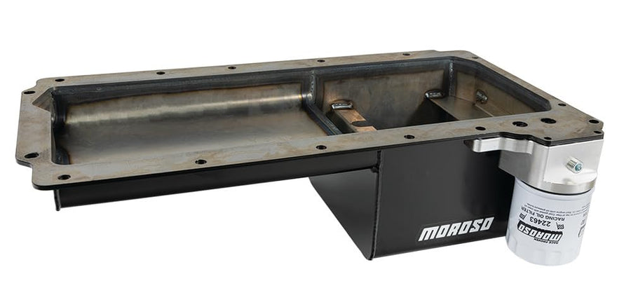 Moroso Steel Muscle Car Swap Oil Pan 20145, Fits GM LS 4.8/5.3/6.0/6.2 Engines, Early Camaro, Nova, Chevelle