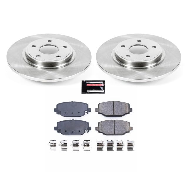 Power Stop Autospecialty KOE5961 Rear Replacement Brake Kit-OE Brake Rotors & Ceramic Brake Pads For Chrysler Town & Country, Dodge Grand Caravan, Dodge Journey, Ram C/V, VW Routan [Model Specific]