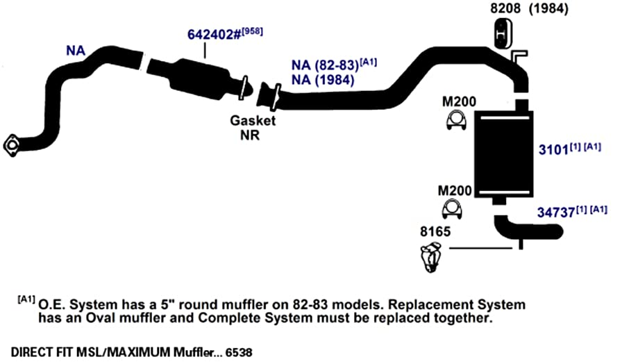 Exhaust Tail Pipe AP Exhaust Products 34737
