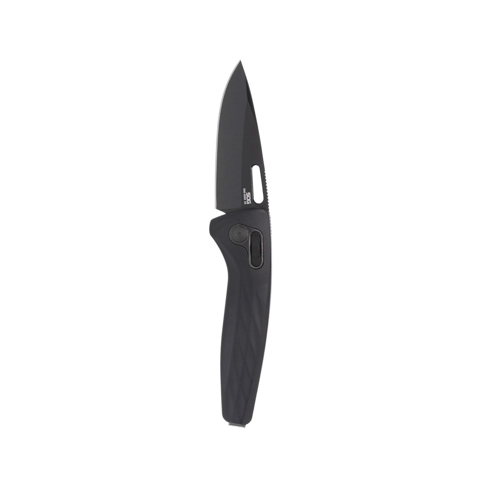 SOG One-Zero XR Daily Carry Easy-Opening Folding Knife with Aircraft-Grade Aluminum Handle | CRYO CPM S35VN Steel Blade, Black/Black Chrome