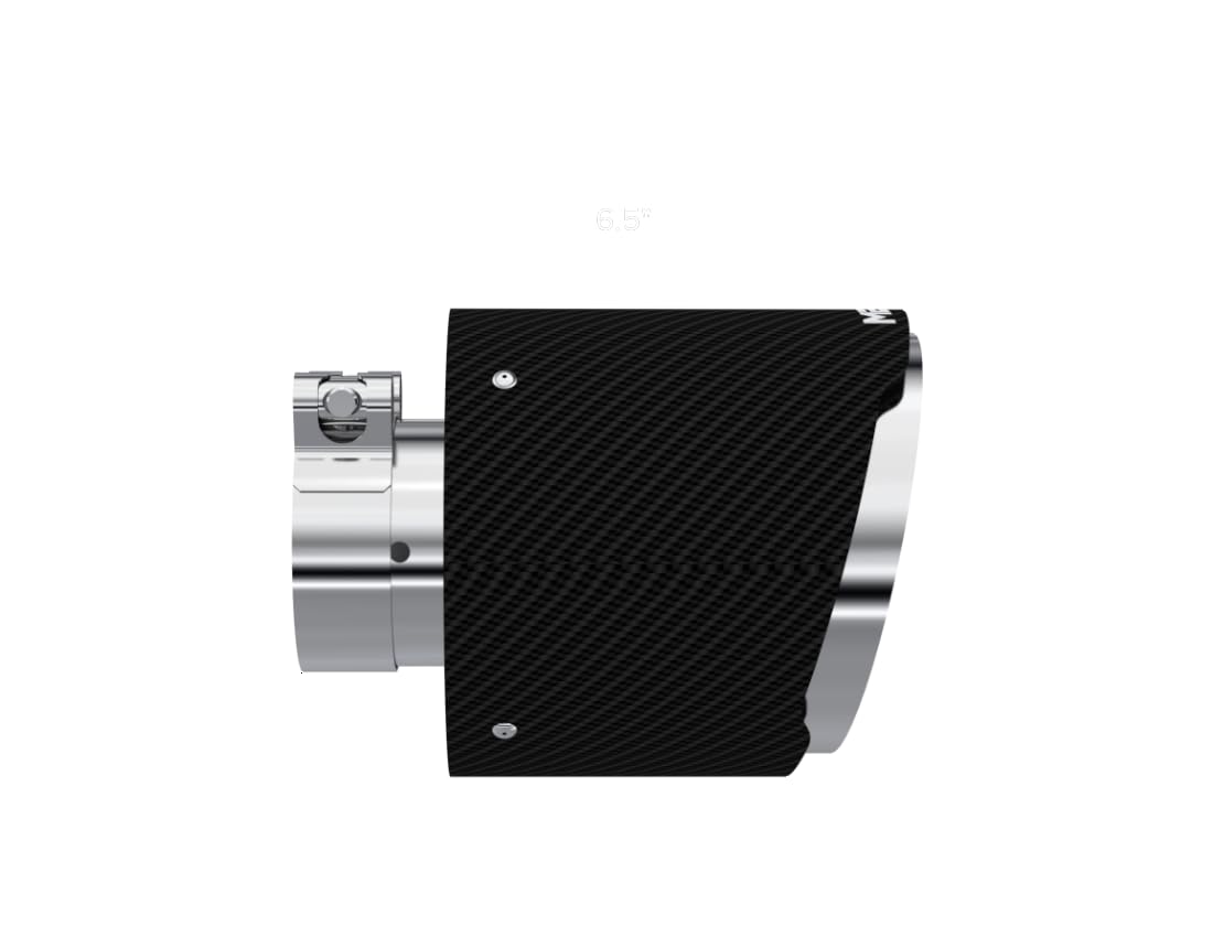 MBRP Carbon Fiber Tip Universal 2.5in ID / 5in OD Out / 6.5in Length Angle Cut Dual Wall
