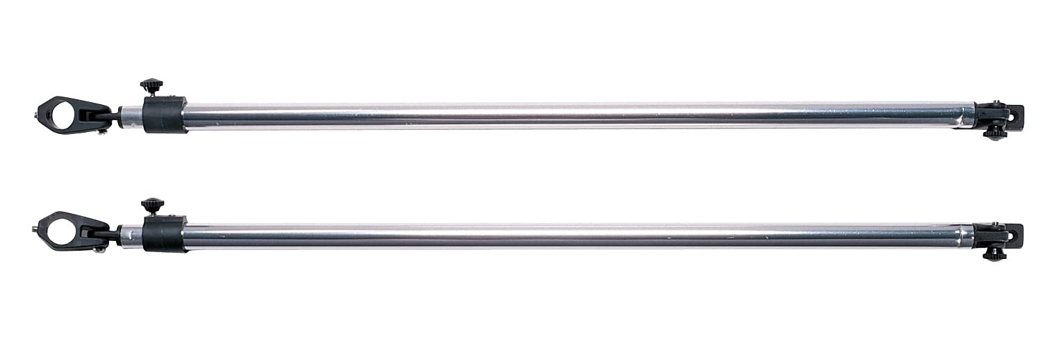Taylor Made Bimini Adjustable Support Poles, Pair, Black (28" to 48") – Upgrade your rear straps to keep your bimini secure – Two jaw slides (7/8") and deck hinge included – 2020108925