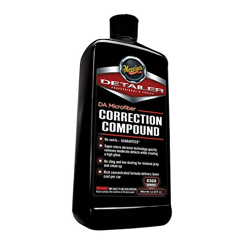 DA Microfiber Correction Compound Meguiar's D30032 - Pro Car Scratch Remover, for Use with a DA Polisher and Microfiber Cutting Disc, Remove Swirls, Scratches, Water Spots, and Oxidation, 32 Oz