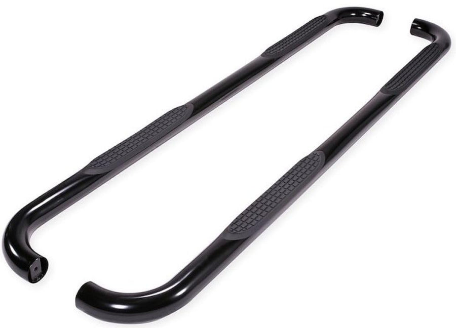 Chevrolet Colorado Crew Cab 2015-2026 TrailFX Nerf Bar Side Steps Black Powder Coated Steel Running Board Pair Rocker Panel Mount with Installation Hardware A0038B